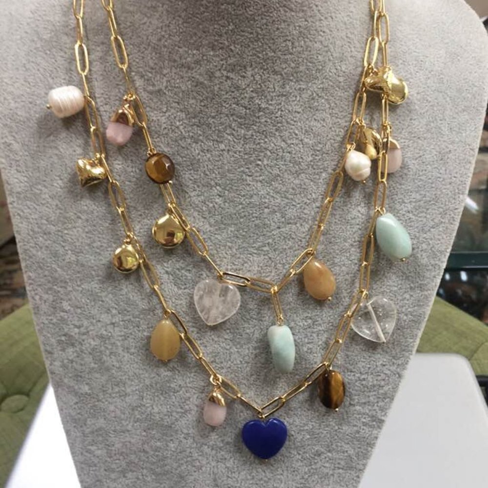 Heart Double Strand Necklace